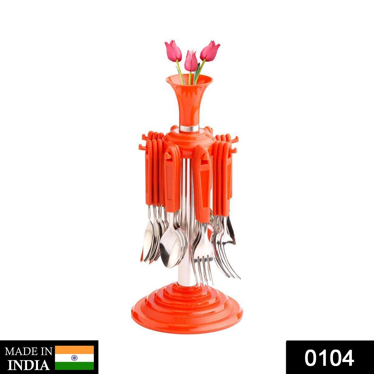 Complete 24-piece cutlery set with a mix of stainless steel and plastic. Complete 24-piece cutlery set with a mix of stainless steel and plastic.